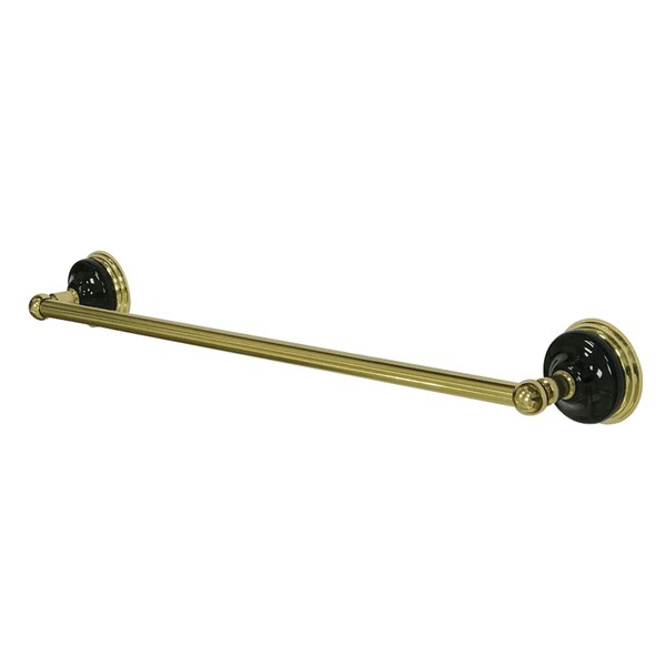 BA9112PB Water Onyx 18" Towel Bar, Polished Brass
